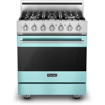 Viking RVDR33025BBWLP 3 Series 30 Inch Bywater Blue Dual Fuel Convection Freestanding Range