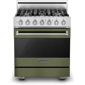 Viking RVDR33025BCY 3 Series 30 Inch Cypress Green Dual Fuel Convection Freestanding Range