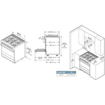 Viking RVDR33025BPG 3 Series 30 Inch Pacific Grey Dual Fuel Convection Freestanding Range — thumbnail 5