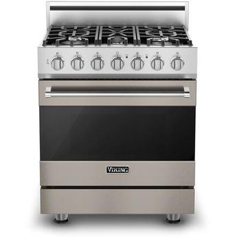 Viking RVDR33025BPGLP 3 Series 30 Inch Pacific Grey Dual Fuel Convection Freestanding Range