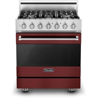 Viking RVDR33025BRELP 3 Series 30 Inch Reduction Red Dual Fuel Convection Freestanding Range