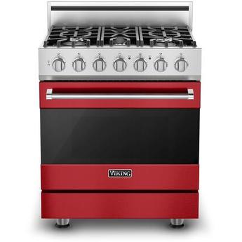 Viking RVDR33025BSMLP 3 Series 30 Inch San Marzano Red Dual Fuel Convection Freestanding Range