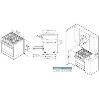 Viking RVDR33025BWHLP 3 Series 30 Inch White Dual Fuel Convection Freestanding Range — thumbnail 5