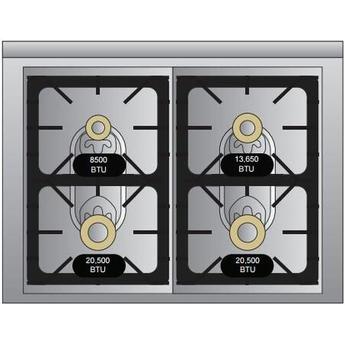 Viking TVDR3614BSM Tuscany Series 36 Inch San Marzano Red Dual Fuel Convection Freestanding Range — thumbnail 6