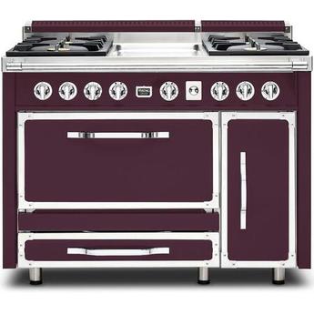 Viking TVDR4804GBX Tuscany Series 48 Inch Bordeaux Dual Fuel Convection Double Oven Freestanding Range