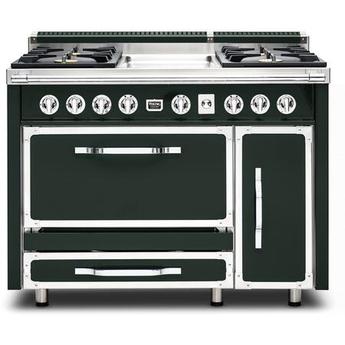Viking TVDR4814GBF Tuscany Series 48 Inch Blackforest Green Dual Fuel Convection Double Oven Freestanding Range