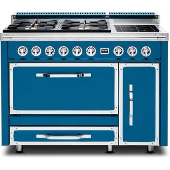 Viking TVDR4814IAB 48 Inch Induction Dual Fuel Convection Double Oven Freestanding Range
