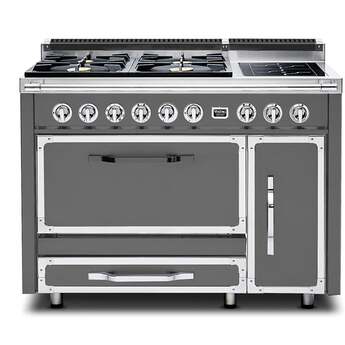 Viking TVDR4814IDG 48 Inch Induction Dual Fuel Convection Double Oven Freestanding Range