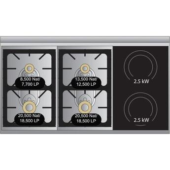 Viking TVDR4814IKA 48 Inch Induction Dual Fuel Convection Double Oven Freestanding Range — thumbnail 5