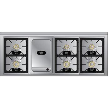 Viking TVDR6616GFW Tuscany Series 66 Inch Frost White Induction Dual Fuel Convection Double Oven Freestanding Range — thumbnail 7