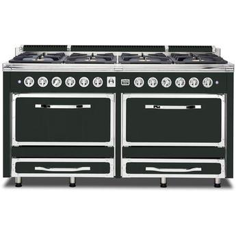 Viking TVDR6618BBF Tuscany Series 66 Inch Blackforest Green Induction Dual Fuel Convection Double Oven Freestanding Range
