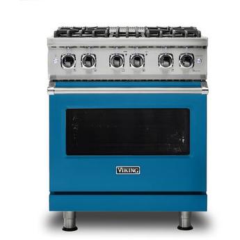Viking VDR5304BABLP  5 Series 30 Inch Alluvial Blue Dual Fuel Convection Freestanding Range