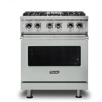 Viking VDR5304BAGLP  5 Series 30 Inch Arctic Grey Dual Fuel Convection Freestanding Range