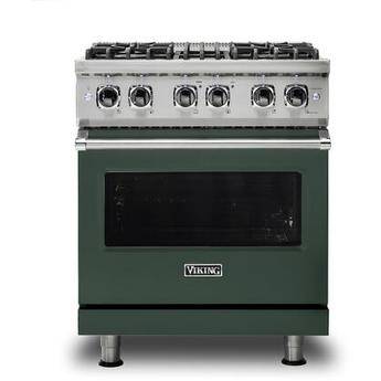 Viking VDR5304BBF  5 Series 30 Inch Blackforest Green Dual Fuel Convection Freestanding Range
