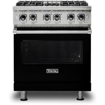 Viking VDR5304BBK Professional 5 Series 30 Inch Black Dual Fuel Convection Freestanding Range