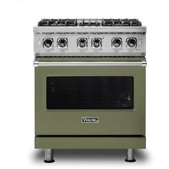 Viking VDR5304BCYLP  5 Series 30 Inch Cypress Green Dual Fuel Convection Freestanding Range