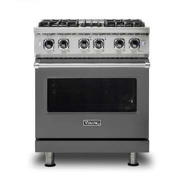 Viking VDR5304BDGLP  5 Series 30 Inch Pacific Grey Dual Fuel Convection Freestanding Range