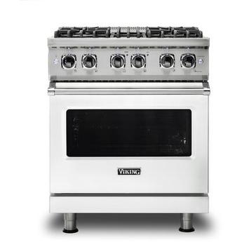 Viking VDR5304BFW  5 Series 30 Inch Frost White Dual Fuel Convection Freestanding Range