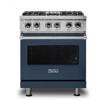 Viking VDR5304BSB  5 Series 30 Inch Slate Blue Dual Fuel Convection Freestanding Range