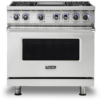 Viking VDR73624GSSLP 7 Series 36 Inch Stainless Steel Dual Fuel Convection Freestanding Range