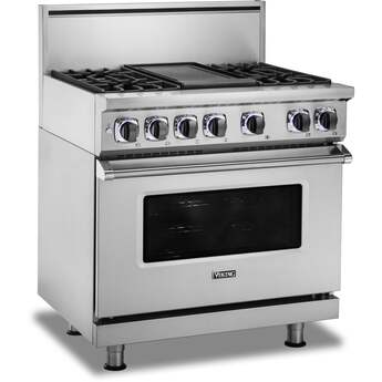 Viking VDR73626BDG  7 Series 36 Inch Damascus Grey Dual Fuel Convection Freestanding Range — thumbnail 10