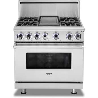 Viking VDR73626BDGLP  7 Series 36 Inch Damascus Grey Dual Fuel Convection Freestanding Range — thumbnail 12