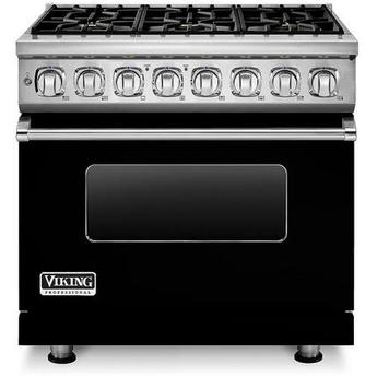 Viking VDR7366BBK 7 Series 36 Inch Black Dual Fuel Convection Freestanding Range