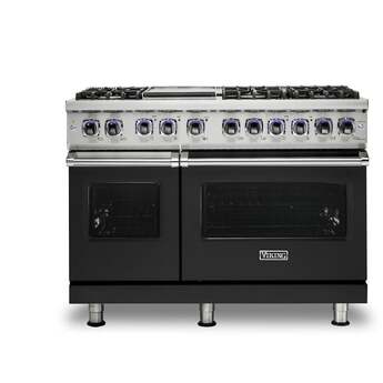 Viking VDR74826GCS 7 Series 48 Inch Cast Black Dual Fuel Convection Double Oven Freestanding Range — thumbnail 16