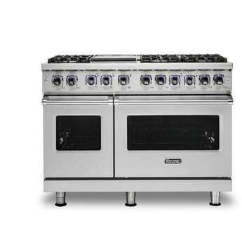 Viking VDR74826GSSLP 7 Series 48 Inch Stainless Steel Dual Fuel Convection Double Oven Freestanding Range