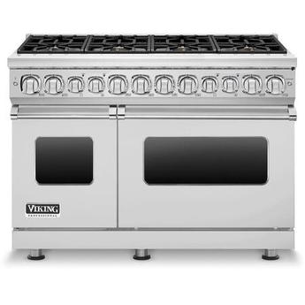 Viking VDR7488BSS 7 Series 48 Inch Stainless Steel Dual Fuel Convection Double Oven Freestanding Range