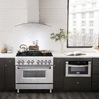 Z Line ZLINE RA36 36 Inch Stainless Steel Dual Fuel Convection Freestanding Range — thumbnail 7