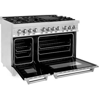 Z Line ZLINE RA48 48 Inch Stainless Steel Dual Fuel Convection Double Oven Freestanding — thumbnail 18