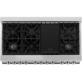 Z Line ZLINE RA48 48 Inch Stainless Steel Dual Fuel Convection Double Oven Freestanding — thumbnail 4