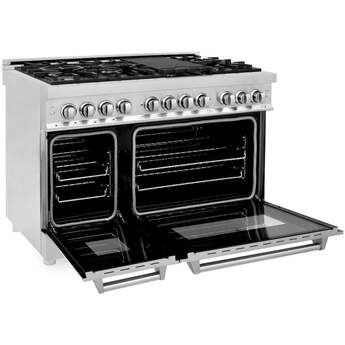 Z Line ZLINE RA48 48 Inch Stainless Steel Dual Fuel Convection Double Oven Freestanding — thumbnail 9