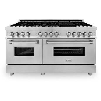 Z Line ZLINE RA60 60 Inch Natural Gas, Dual Fuel Double Oven Freestanding Range in Stai — thumbnail 19