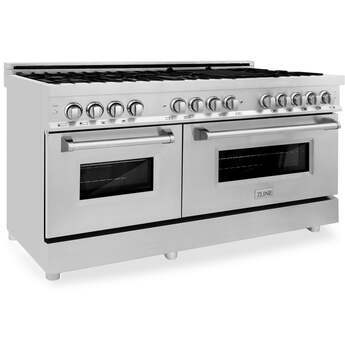 Z Line ZLINE RA60 60 Inch Natural Gas, Dual Fuel Double Oven Freestanding Range in Stai — thumbnail 6