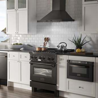 Z Line ZLINE RAB30 30 Inch Black Stainless Steel Gas Convection Freestanding Range — thumbnail 3