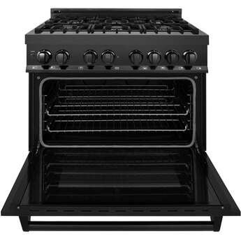 Z Line ZLINE RAB36 36 Inch Black Stainless Steel Gas Convection Freestanding Range — thumbnail 13