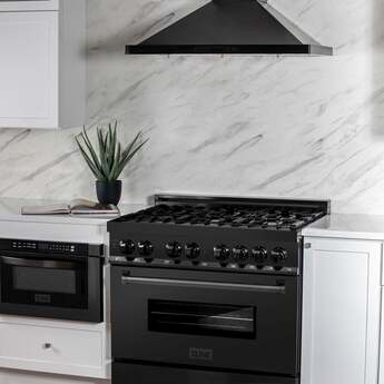 Z Line ZLINE RAB36 36 Inch Black Stainless Steel Gas Convection Freestanding Range — thumbnail 15