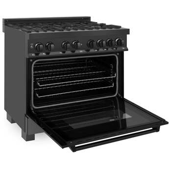 Z Line ZLINE RAB36 36 Inch Black Stainless Steel Gas Convection Freestanding Range — thumbnail 17