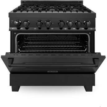 Z Line ZLINE RAB36 36 Inch Black Stainless Steel Gas Convection Freestanding Range — thumbnail 19