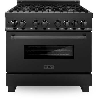 Z Line ZLINE RAB36 36 Inch Black Stainless Steel Gas Convection Freestanding Range — thumbnail 20