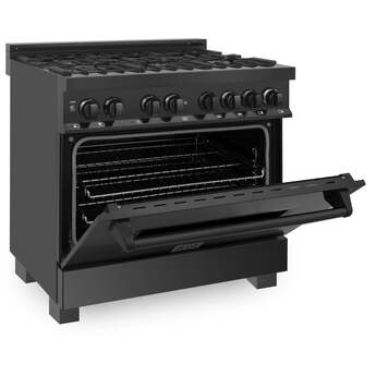 Z Line ZLINE RAB36 36 Inch Black Stainless Steel Gas Convection Freestanding Range — thumbnail 8