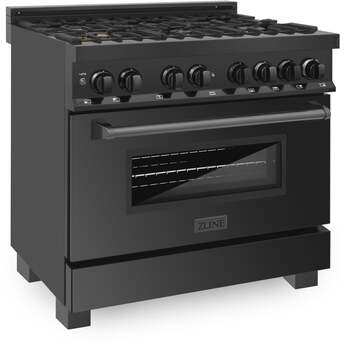 Z Line ZLINE RAB36 36 Inch Black Stainless Steel Gas Convection Freestanding Range — thumbnail 9