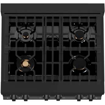 Z Line ZLINE RABBR30 30 Inch Black Stainless Steel Dual Fuel Freestanding Range, in Bla — thumbnail 15