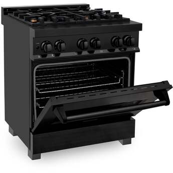Z Line ZLINE RABBR30 30 Inch Black Stainless Steel Dual Fuel Freestanding Range, in Bla — thumbnail 30