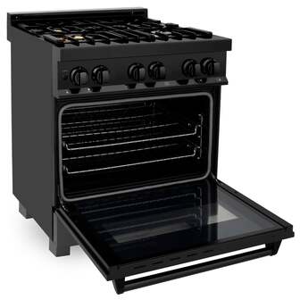 Z Line ZLINE RABBR30 30 Inch Black Stainless Steel Dual Fuel Freestanding Range, in Bla — thumbnail 45