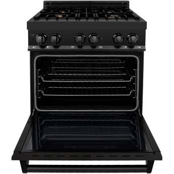 Z Line ZLINE RABBR30 30 Inch Black Stainless Steel Dual Fuel Freestanding Range, in Bla — thumbnail 6