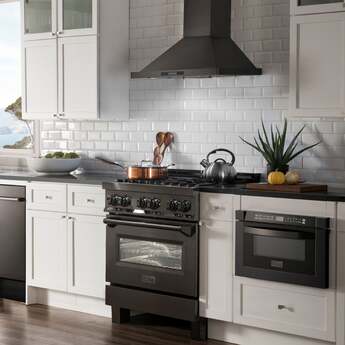 Z Line ZLINE RABBR30 30 Inch Black Stainless Steel Dual Fuel Freestanding Range, in Bla — thumbnail 8