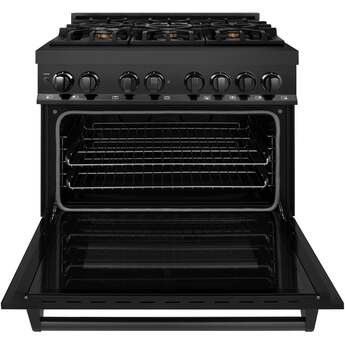 Z Line ZLINE RABBR36 36 Inch Black Stainless Steel Dual Fuel Freestanding Range, in Bla — thumbnail 13